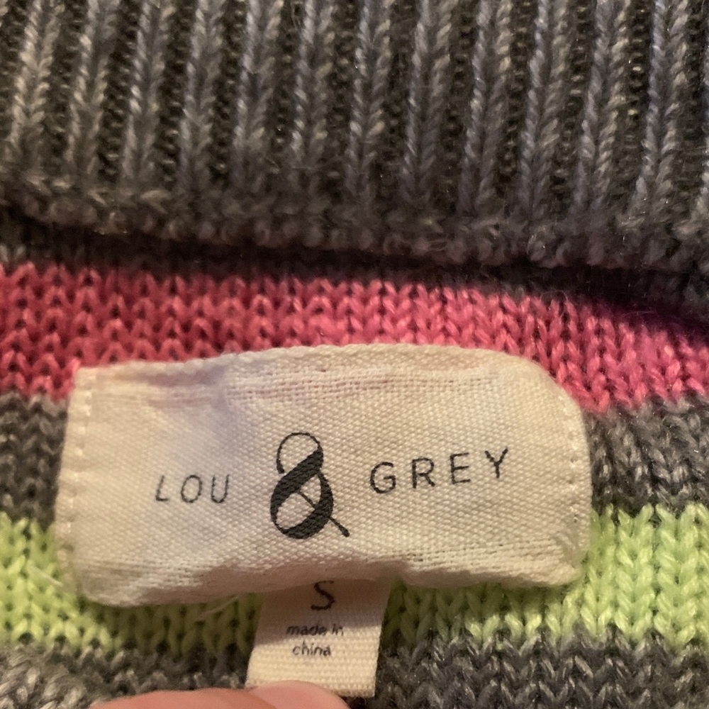 Lou & Grey rare Deadstock small Multicolor colorful rainbow 🌈 Striped Sweater - Picture 3 of 5
